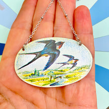Load image into Gallery viewer, Barn Swallows Tin Necklace