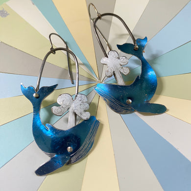 Shimmery Humpback Exhale Earrings