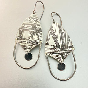 Rigging Shielded Tin Earrings