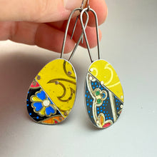 Load image into Gallery viewer, Mixed Vintage Patchwork Tin Earrings