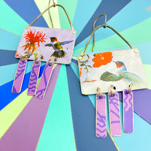 Load image into Gallery viewer, Hummingbird Chandelier Tin Earrings