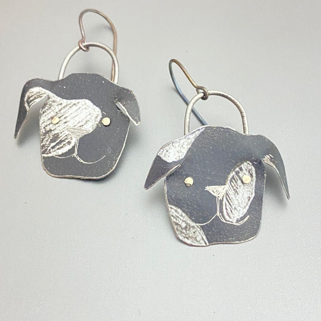 Pretzle Puppies Tin Earrings