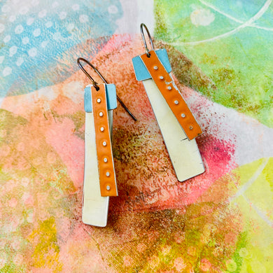 Rustic Layered Upcycled Tin Earrings