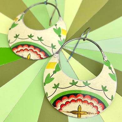 Vintage Botanicals Crescent Circle Earrings