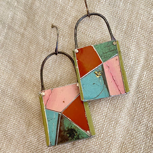 Polygon Dangle Tesserae Earrings