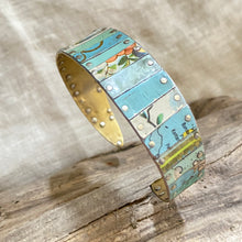 Load image into Gallery viewer, Mixed Turquoise Tesserae Tin Cuff