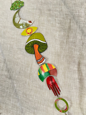 Mid Century Mushroom Talisman Wall Hanging