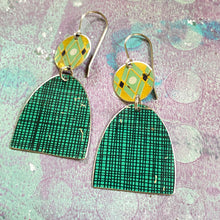 Load image into Gallery viewer, Mixed Vintage Teal Tin Earrings