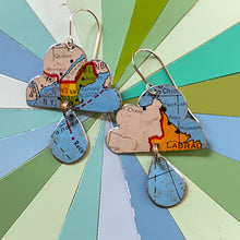 Load image into Gallery viewer, Maine &amp; Canada Rain Clouds Tin Earrings
