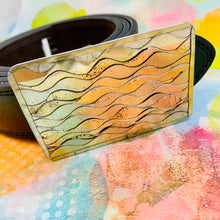 Load image into Gallery viewer, Golden Waves Tin Belt Buckle