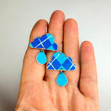 Load image into Gallery viewer, Argyle Clouds Tin Earrings