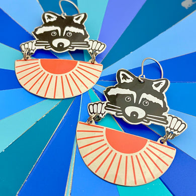 Sunshine Raccoon Earrings