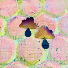 Load image into Gallery viewer, Bokeh Clouds Tin Earrings