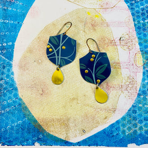 Golden Berries Upcycled Tin Earrings