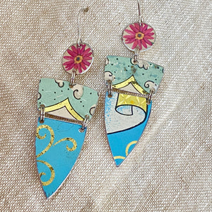 Magenta Gerber Daisy Earrings