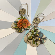 Load image into Gallery viewer, Big Vintage Blossoms Trefoil Earrings