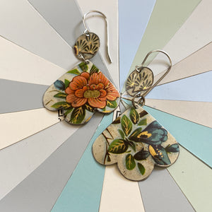 Big Vintage Blossoms Trefoil Earrings