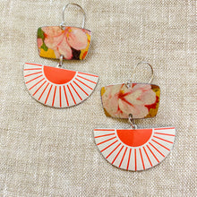 Load image into Gallery viewer, Sunrays and Peonies Earrings
