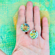 Load image into Gallery viewer, Orange &amp; Yellow Blossoms Medium Basin Earrings