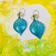 Load image into Gallery viewer, Mod Turquoise Ogee Tin Earrings