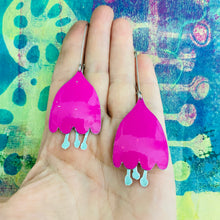 Load image into Gallery viewer, Hot Pink Fantastical Tin Earrings