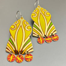 Load image into Gallery viewer, Sunshine Temple Drop Tin Earrings