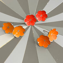 Load image into Gallery viewer, RESERVED Fuchsia &amp; Persimmon Tiny Blossoms Post Earrings