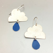 Load image into Gallery viewer, Puffy White Clouds Tin Earrings