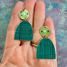 Load image into Gallery viewer, Mixed Vintage Teal Tin Earrings