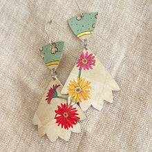Load image into Gallery viewer, Pinked Edge Gerber Daisy Earrings