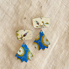 Load image into Gallery viewer, Pinked Edge Blues Earrings