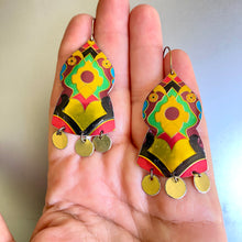 Load image into Gallery viewer, Whitman’s Temple Drop Tin Earrings