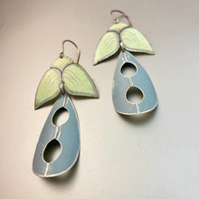 Load image into Gallery viewer, Leafy Upcycled Tin Earrings