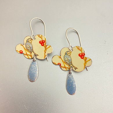 Bluebird Tiny Clouds Tin Earrings