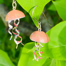 Load image into Gallery viewer, Peachy Little Jellyfish Tin Earrings