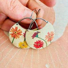 Load image into Gallery viewer, Gerber Daisies Upcycled Tin Earrings