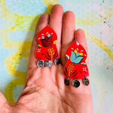 Load image into Gallery viewer, Dutch Tulip Temple Drop Tin Earrings