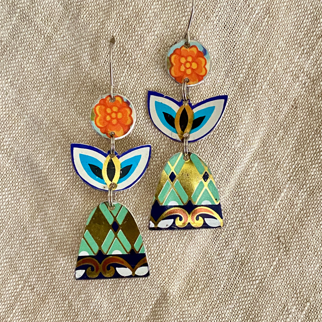 Orange Blossom Angel Earrings
