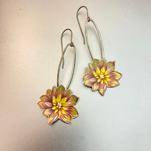 Load image into Gallery viewer, Little Purple Flowers Tin Earrings