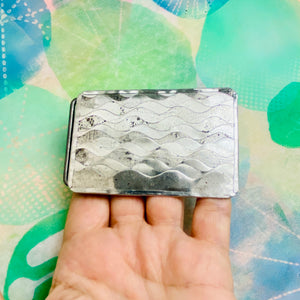 Silvery Waves Tin Belt Buckle