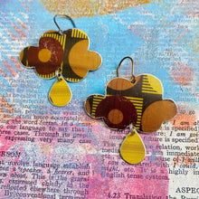 Load image into Gallery viewer, Circle-y Rain Clouds Upcycled Tin Earrings