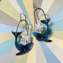 Load image into Gallery viewer, Shimmery Humpback Exhale Earrings