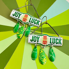 Load image into Gallery viewer, Joy Luck Chandelier Tin Earrings