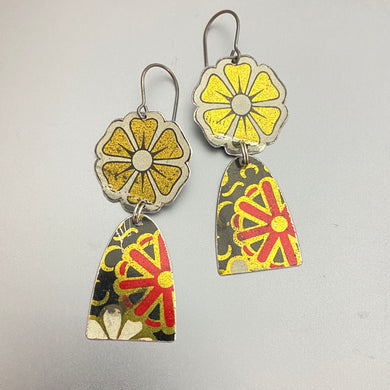 Golden Blossoms Tin Earrings