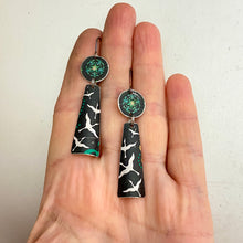 Load image into Gallery viewer, Four Cranes Tin Earrings