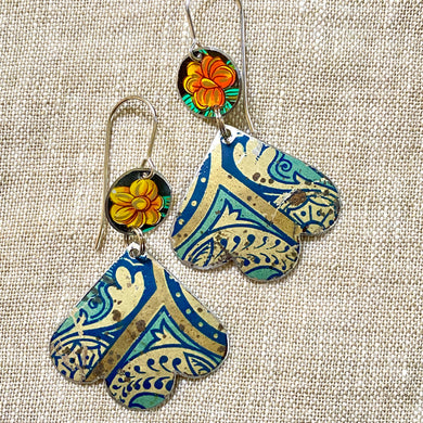 Vintage Pattern Trefoil Earrings