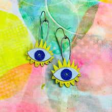 Load image into Gallery viewer, Sunshine Fancy Eyes Tin Earrings