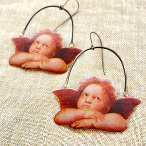 Raphael’s Cherubs II Tin Earrings