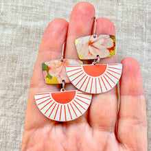 Load image into Gallery viewer, Sunrays and Peonies Earrings