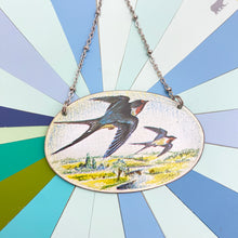 Load image into Gallery viewer, Barn Swallows Tin Necklace